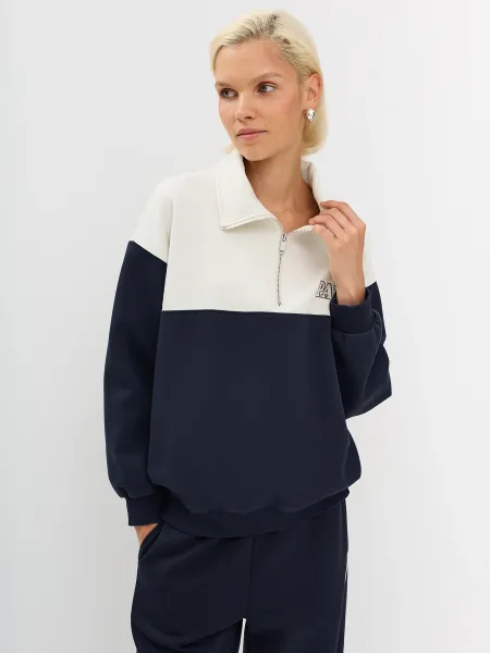 Oversize бомбер в стиле color block с шелком SAVAGE 3699₽