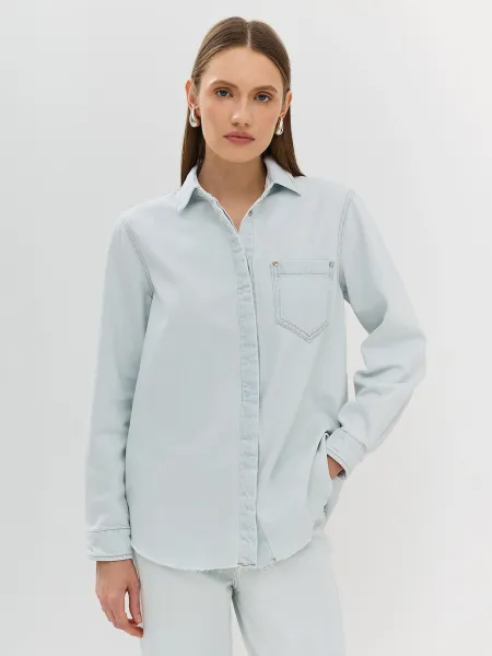 Oversize рубашка из тонкого денима SAVAGE 2999₽