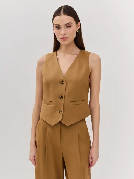 Летний жилет из смесового льна SAVAGE 2799₽