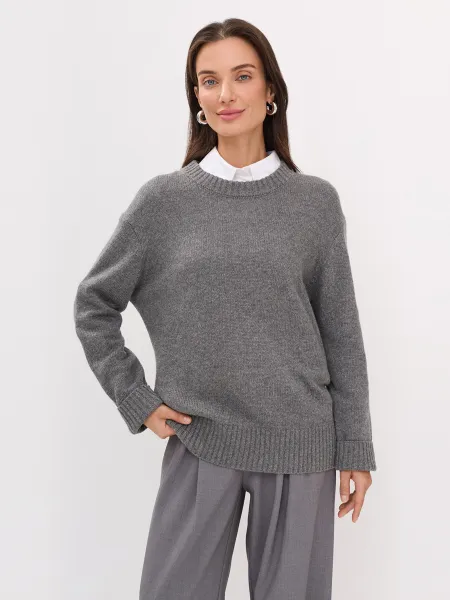 Объемный свитер с ангорой и деликатным люрексом SAVAGE 1849₽