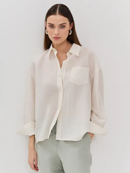 Свободная рубашка из тенселя и льна SAVAGE 2299₽