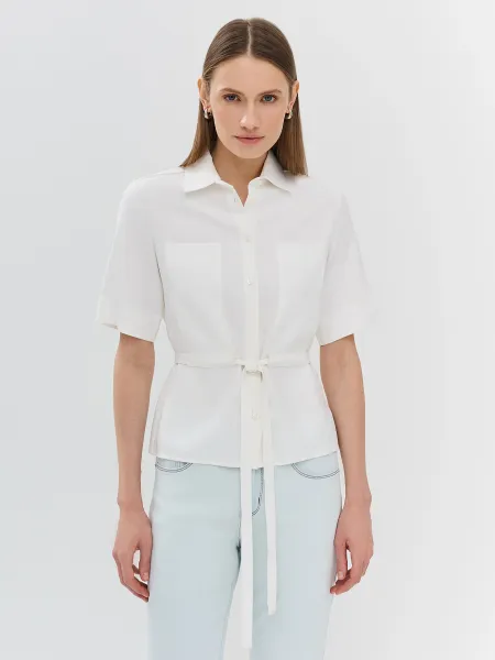 Блузка из вискозы с поясом SAVAGE 1999₽