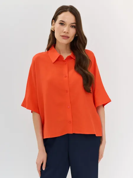 Яркая рубашка из смесового льна SAVAGE 3199₽