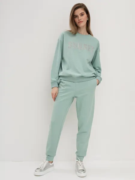 Яркие трикотажные брюки на резинке SAVAGE 2899₽