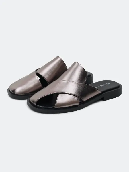 Мюли из натуральной кожи SAVAGE 3499₽