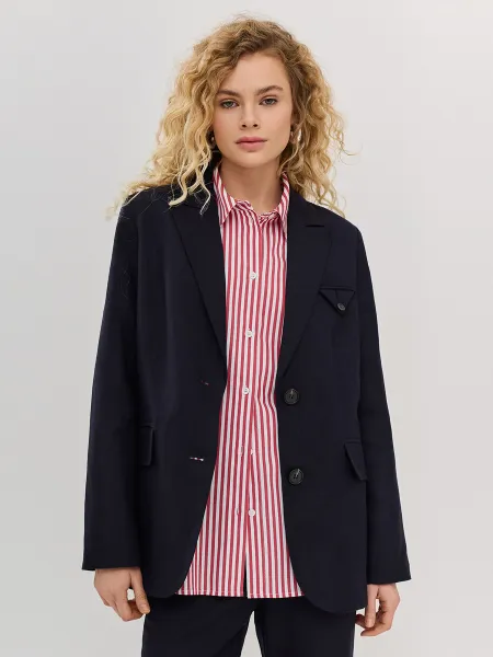 Классический жакет из вискозы и льна SAVAGE 4799₽