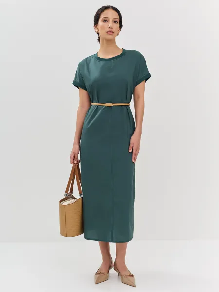 Платье из 100 хлопка с эластичным поясом SAVAGE 2799₽