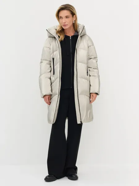 Теплое пальто из фольгированной ткани SAVAGE 7349₽