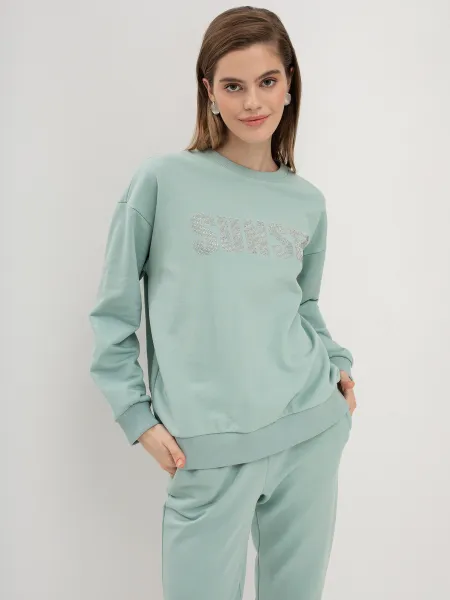 Свитшот с аппликацией из страз SAVAGE 2999₽