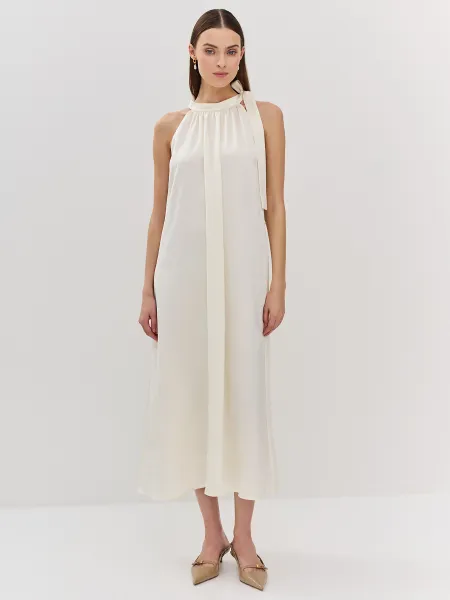 Платье-миди с воротником халтер и бантом SAVAGE 3199₽