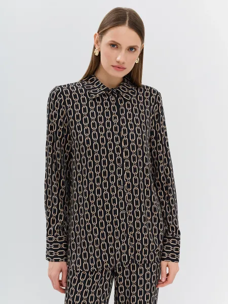 Рубашка из 100 вискозы с принтом SAVAGE 2699₽