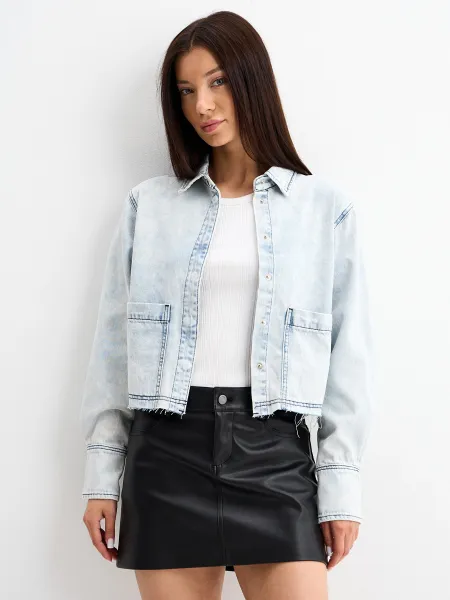 Джинсовый жакет с мраморной варкой SAVAGE 2999₽