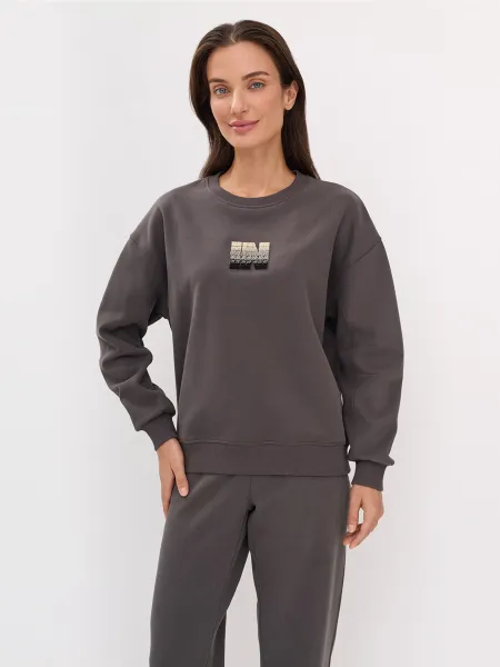 Свитшот с эффектным принтом в спортивном стиле SAVAGE 2499₽