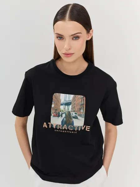 Футболка Oversize с флок принтом SAVAGE 1499₽