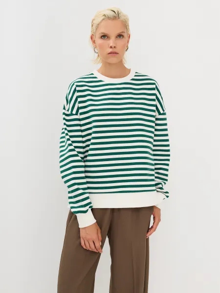 Свитшот из футера в полоску SAVAGE 2299₽