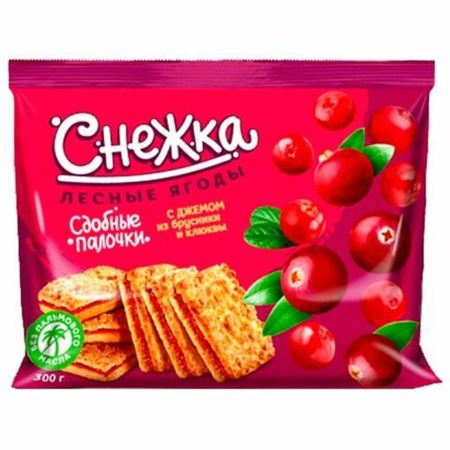 Палочки Снежка сдобные брусника и клюква 300 г