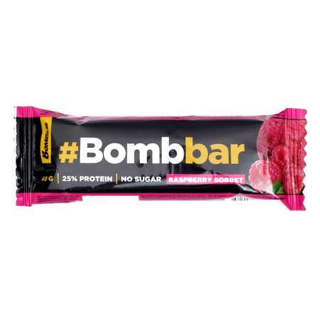 Протеиновый батончик Bombbar малиновый сорбет в шоколаде, 40 г