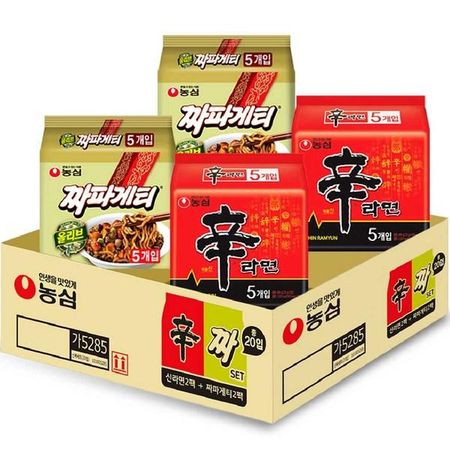 10 Nongshim Shin Ramyun + 10 Chapagetti