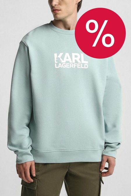 Свитшот хлопковый с логотипом Karl Lagerfeld 8390₽
