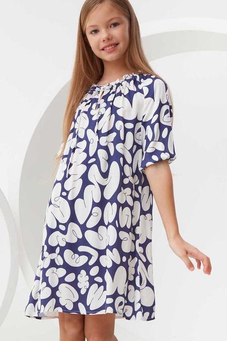 Платье на кулиске с принтом Smena 1297₽