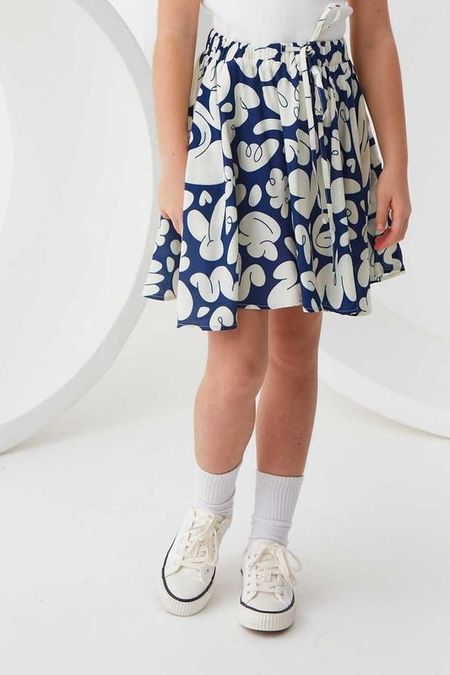 Юбка на кулиске с принтом расклешенная Smena 1057₽