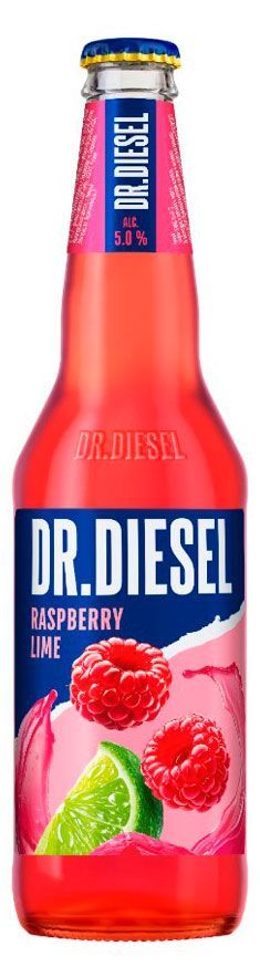 Пивной напиток Doctor Diesel Raspberry Lime Малина и Лайм, 400 мл