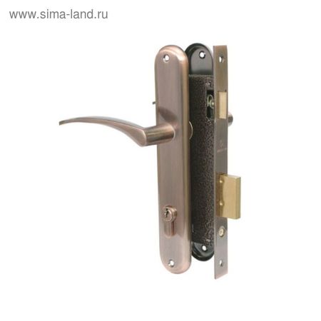 Замок врезной «АЛЛЮР» 0211 AC, с ручкой, цвет старая медь