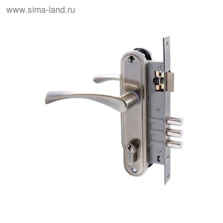 Замок врезной «АЛЛЮР» 103/3 AB, с ручкой, 4 ключа, цвет старая бронза