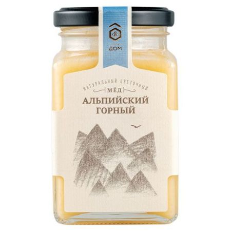 Мёд натуральный Медовый Дом горный, цветочный, стекло 320 г