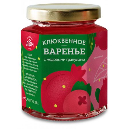 Варенье клюквенное Медовый Дом 200 г