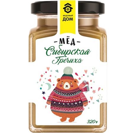 Мёд Медовый Дом Сибирская гречиха цветочный натуральный, 320 г