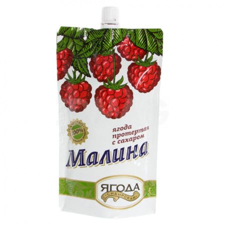 Малина Сибирская ягода протертая с сахаром 280 г