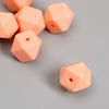Бусина силикон "Многогранник" персик d=1,4 см