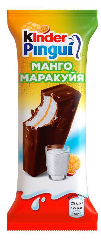 Пирожное бисквитное Kinder Pingui манго маракуйя, 30 г