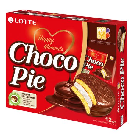 Печенье Lotte Choco Pie в глазури, 336 г