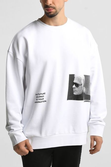 Свитшот хлопковый с принтом Karl Lagerfeld 11857₽