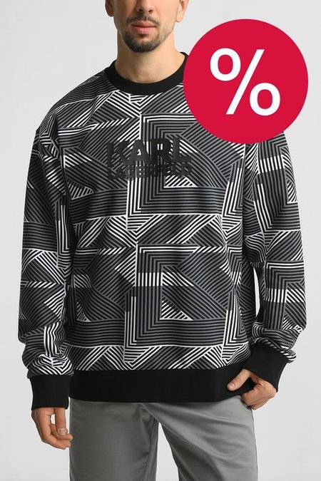 Свитшот хлопковый с принтом Karl Lagerfeld 23090₽