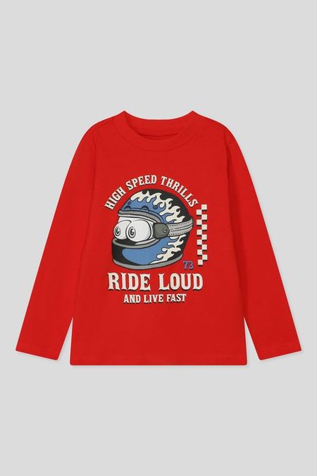 Лонгслив хлопковый с принтом OVS 490₽