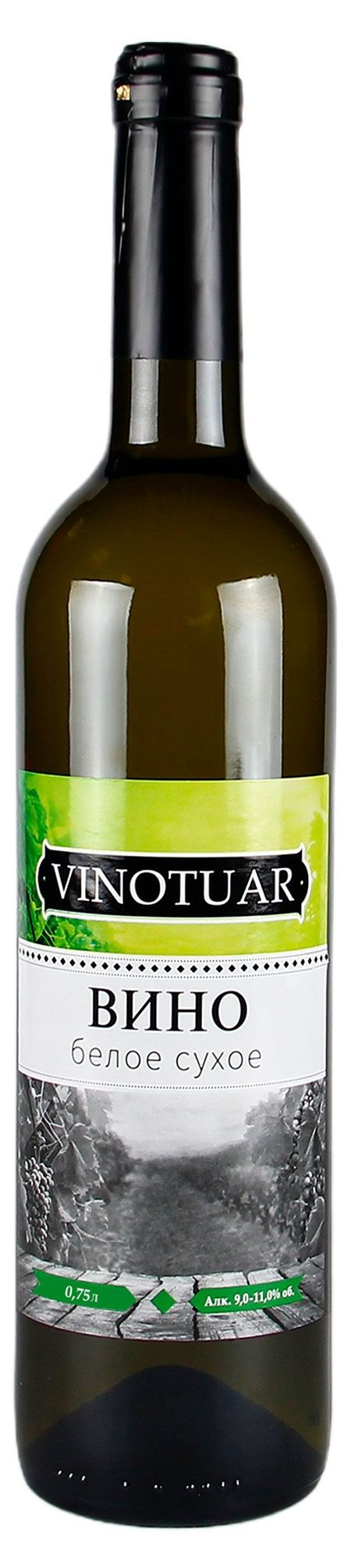 Вино Vinotuar белое сухое Россия, 0,75 л