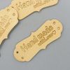 Бирка "Handmade", кожа, цвет золото 1,5х4 см