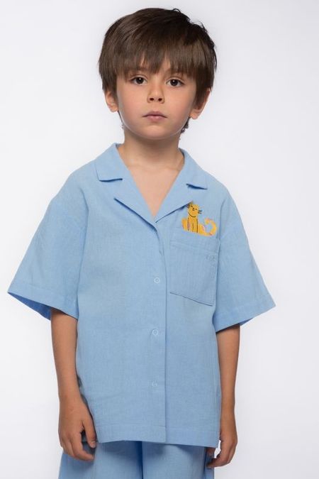 Рубашка хлопковая с коротким рукавом 1st 2692₽