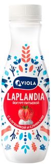 Йогурт питьевой Laplandia клубника со сливками, 260 г
