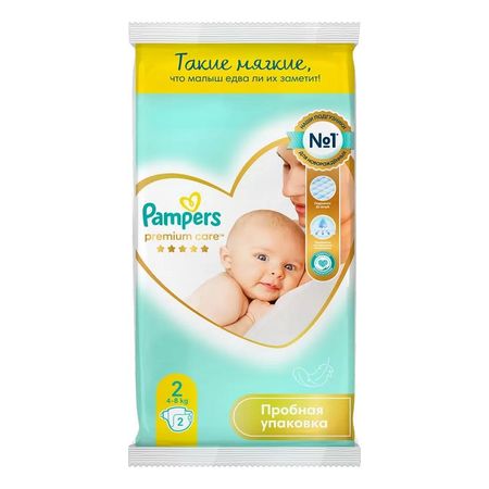 Памперс Премиум Кэа Подгузники Детские Р.2 4-8Кг №2