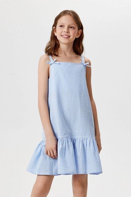 Сарафан хлопковый в полоску с оборкой ACOOLA 1012₽