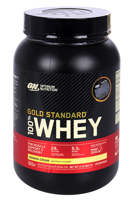 Протеин Optimum Nutrition Gold Standard 100% Whey 2 lb банановый крем, 907 г