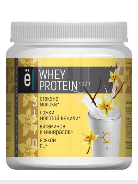 Коктейль Ёбатон белковый whey protein со вкусом ванили 450 г