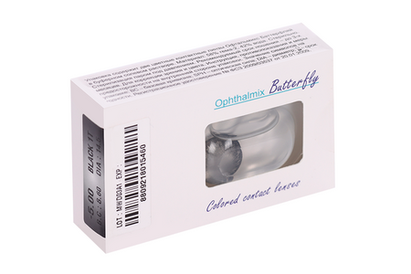 Линзы Офтальмикс Butterfly 1Т Black контактные R 8.6 (диоптрия -5,0), 2 шт