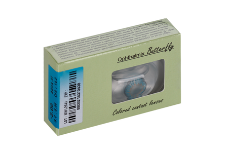 Линзы Офтальмикс Butterfly One Month Aqua/Aqua Blue контакт R 8.6 (диоптрия -2,0), 2 шт