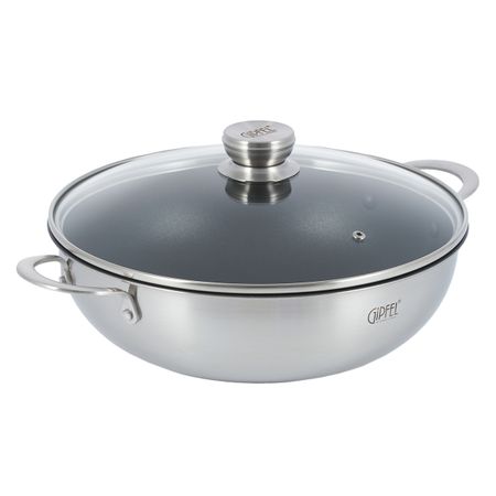 Вок из нержавеющей стали Gipfel Fusion 52189 30 см5 л 14990₽