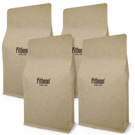 Набор кофейных зерен Fitbean x 4 Цельная классическая смесь 120 чашек Обжаренные зерна арабики Под контролем KOUNOU COFFEE Кофейные зерна Эспрессо Капучино Кофе Латте